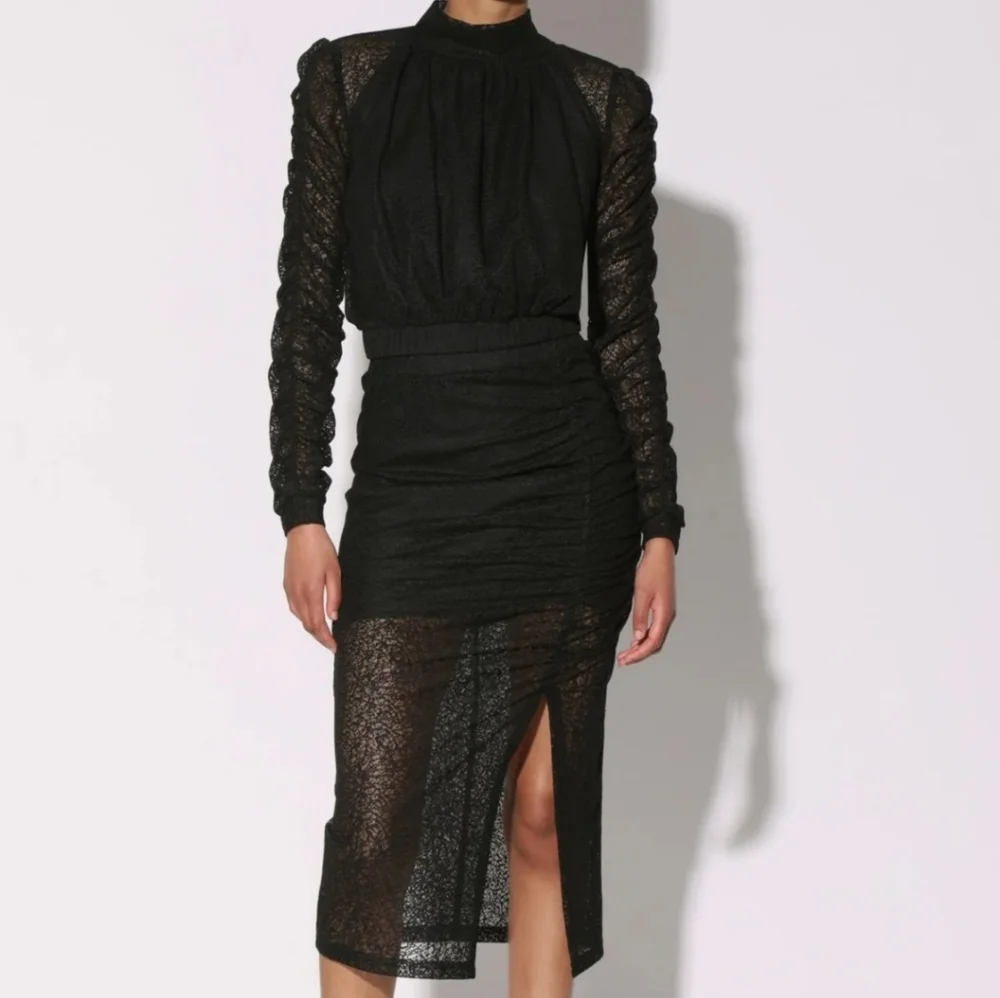 Walter Baker Stephana Ruched‎ Midi Skirt Sz Medium